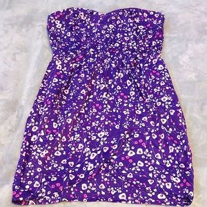 Y2K O'Neill Purple Strapless Dress